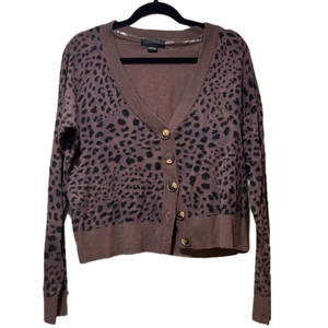 Sanctuary Leopard Print Cardigan Size Small | Animal Print Cozy Open Front State